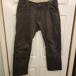 KUHL RYDR VINTAGE PATINA DYE- BROWN STRAIGHT LEG HIKING MENS SIZE 38X30